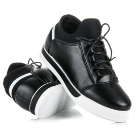 Ideal Shoes Scarpe stringate sportive nere nero 1