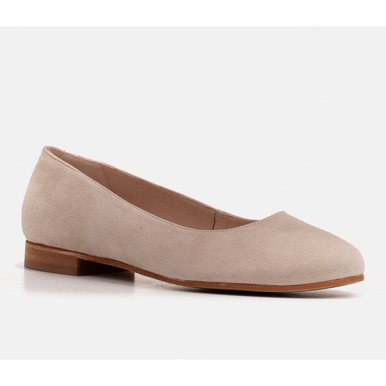 Marco Shoes Eleganti ballerine in camoscio naturale beige 1