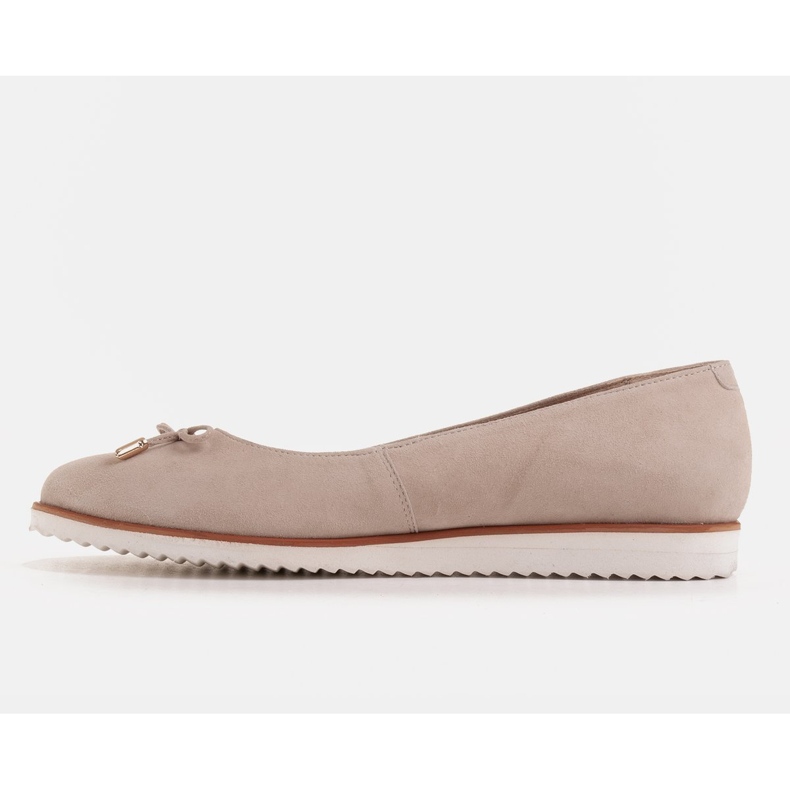 Marco Shoes Ballerine leggere da donna in camoscio naturale con suola sportiva beige 1