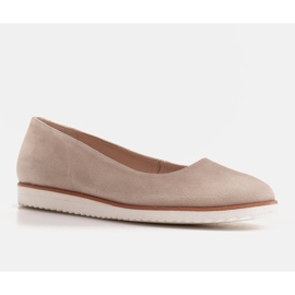 Marco Shoes Ballerine leggere da donna in camoscio naturale con suola sportiva beige 1