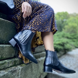 Marco Shoes Stivali caldi ed eleganti con tomaia in gomma elastica nero 2