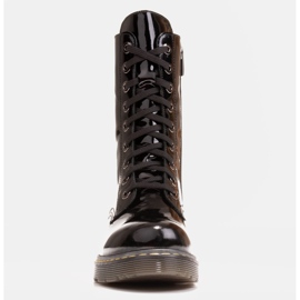 Marco Shoes Stivaletti alti, stivali legati su una suola traslucida nero 2