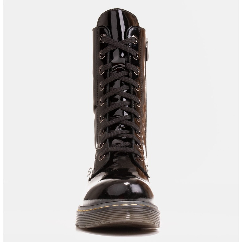 Marco Shoes Stivaletti alti, stivali legati su una suola traslucida nero 2