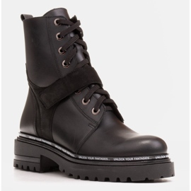 Marco Shoes Stivali da donna con un fondo interessante e spesso nero 1