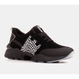 Marco Shoes Sneakers sportive realizzate in pelle scamosciata naturale di alta qualità nero 1