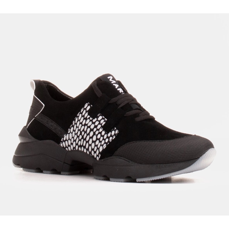 Marco Shoes Sneakers sportive realizzate in pelle scamosciata naturale di alta qualità nero 1