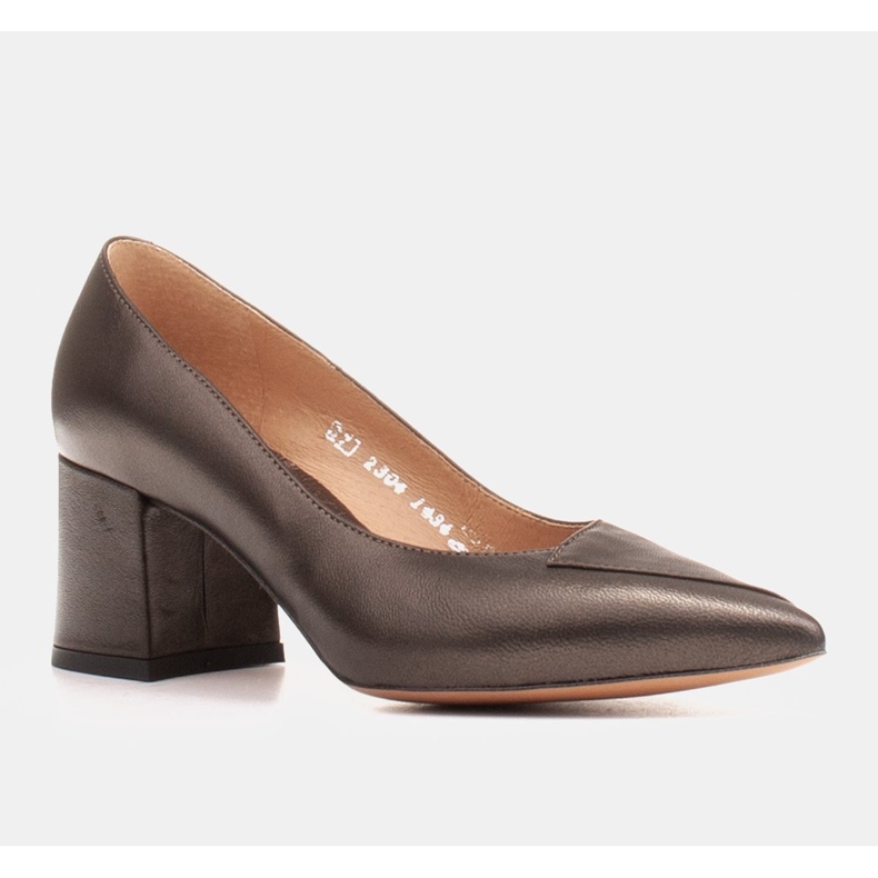 Marco Shoes Eleganti décolleté 1434P da donna marroni con grana marrone 1