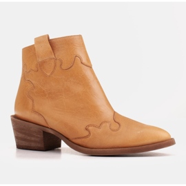 Marco Shoes Stivali gialli in pelle naturale stropicciata irregolarmente giallo 1