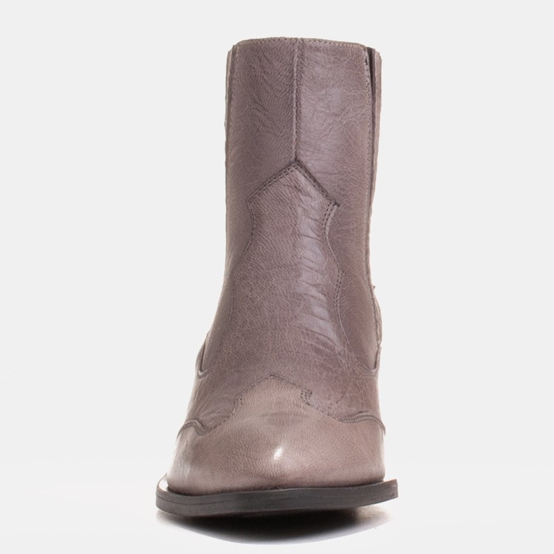 Marco Shoes Stivali texani retrò grigi con pelle stropicciata grigio 1