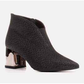 Marco Shoes Stivali slanciati con tomaia in gomma e tacco metallico nero 2