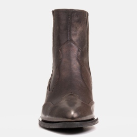 Marco Shoes Stivali da cowboy neri, pelle oro antico sbiadita nero d'oro 1
