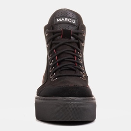 Marco Shoes Stivaletti sportivi leggeri realizzati in nabuk naturale di alta qualità nero 1