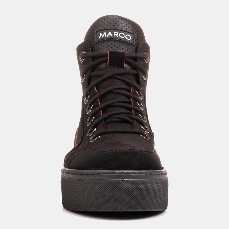 Marco Shoes Stivaletti sportivi leggeri realizzati in nabuk naturale di alta qualità nero 1