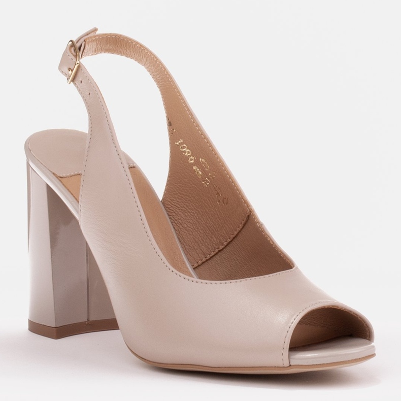 Marco Shoes Sandali da donna con tacco alto beige 1