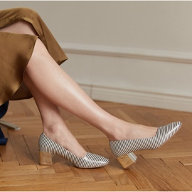 Marco Shoes Décolleté eleganti con tacco metallico argento 1