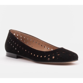 Marco Shoes Ballerine da donna con perforazione sulla tomaia nero 1