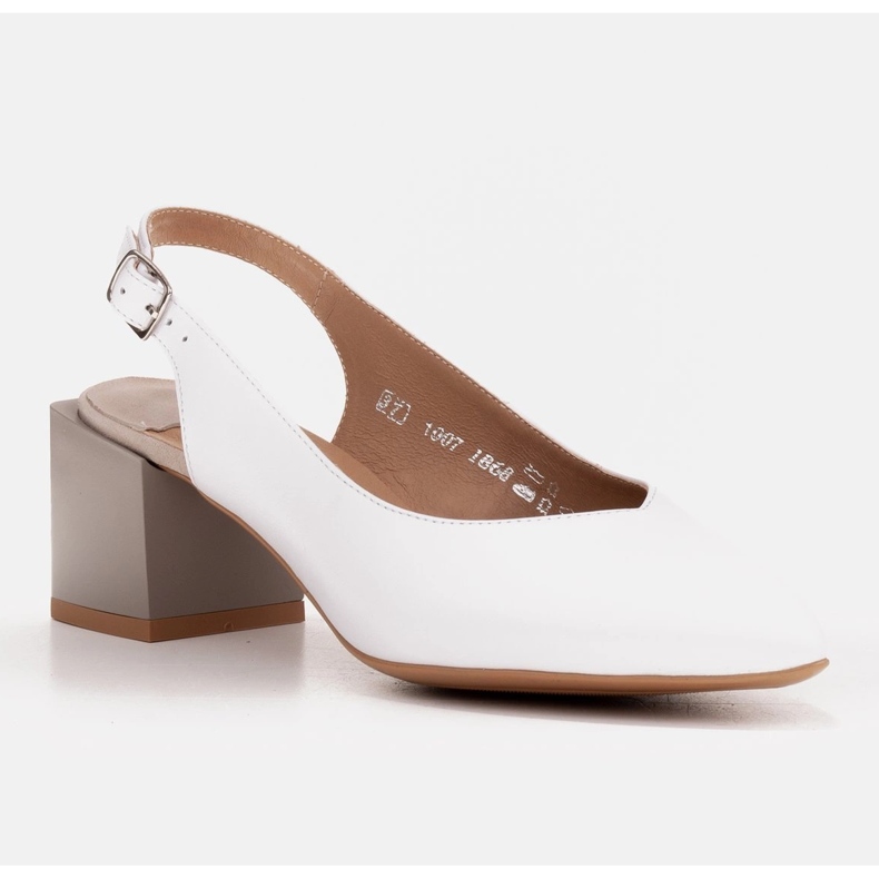 Marco Shoes Décolleté da donna eleganti con tacco zebrato bianco 1