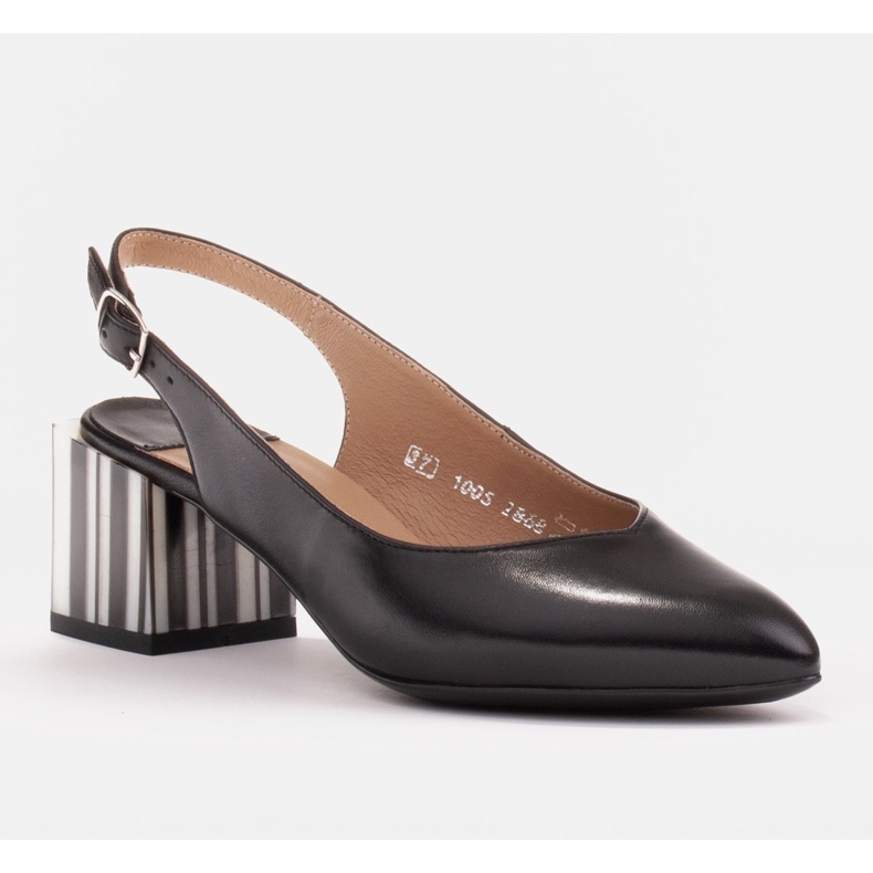 Marco Shoes Décolleté da donna eleganti con tacco zebrato nero 1