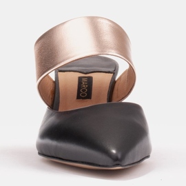 Marco Shoes Eleganti décolleté da donna per l'estate nero d'oro 1