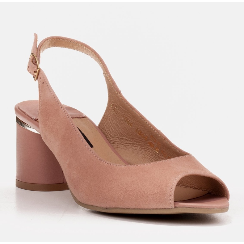 Marco Shoes Sandali da donna eleganti con un accento metallico rosa 1