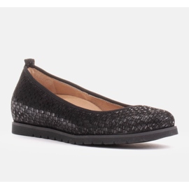Marco Shoes Ballerine leggere con una parte inferiore molto morbida e un tassello nascosto nero 1