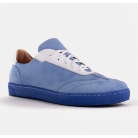 Marco Shoes Sneakers sportive realizzate in pelle scamosciata naturale di alta qualità blu 1