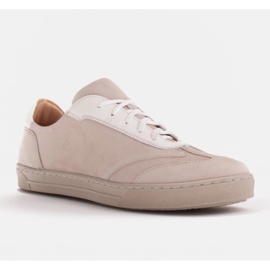 Marco Shoes Sneakers sportive realizzate in pelle scamosciata naturale di alta qualità beige 1