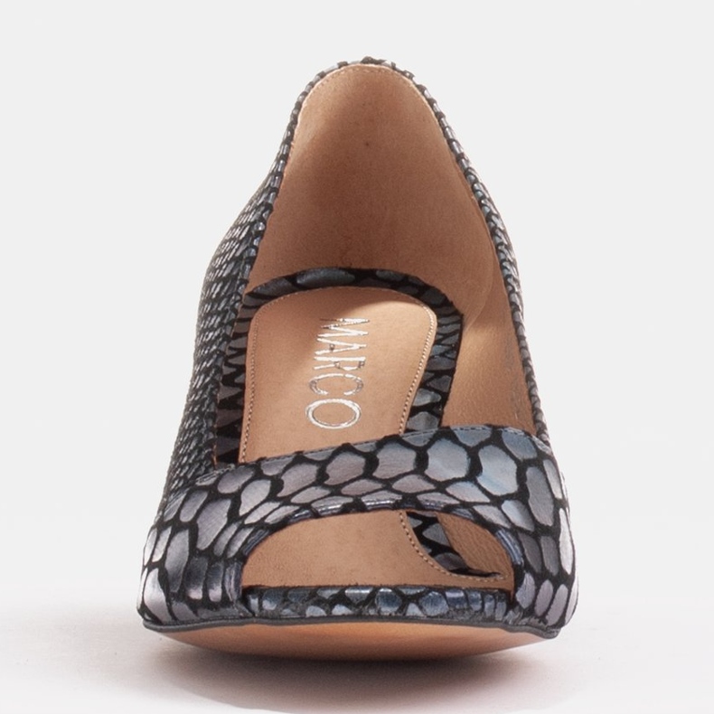 Marco Shoes Calzature da donna comode con la parte anteriore aperta blu navy 1