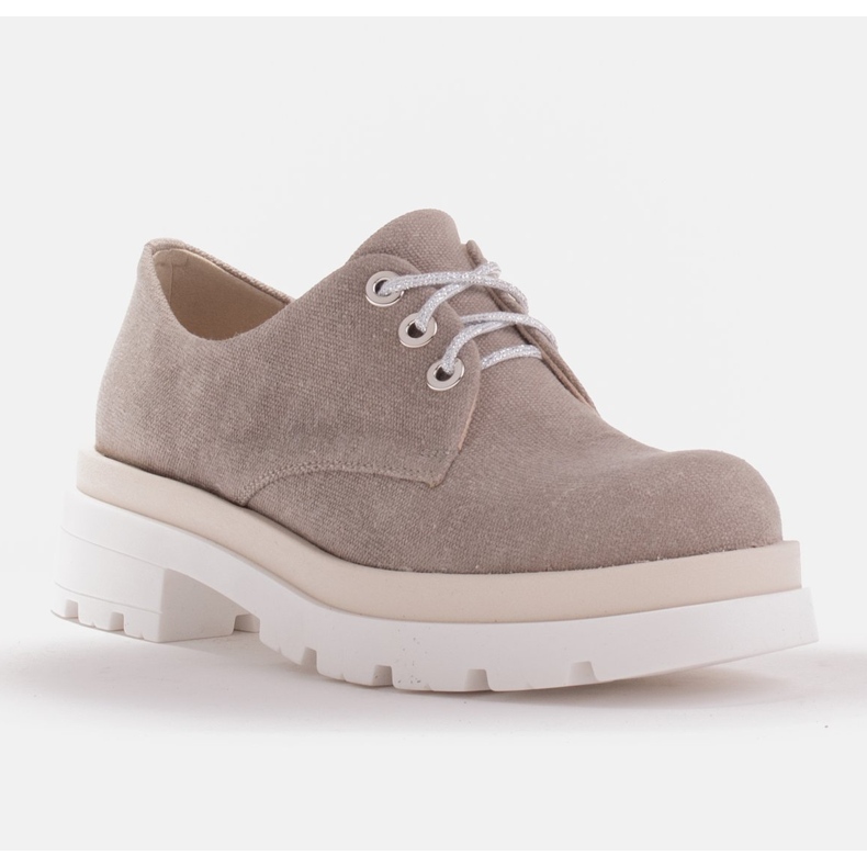 Marco Shoes Scarpe in tessuto con suola spessa grigio 1