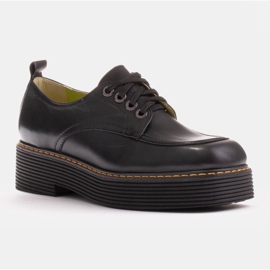 Marco Shoes Mocassini Chiara in pelle spazzolata nero 1