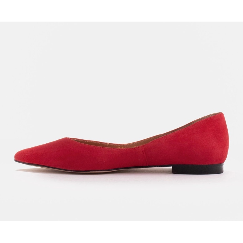Marco Shoes Ballerine da donna con fianchi bassi rosso 1