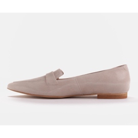Marco Shoes Ballerine in pelle scamosciata di serpente beige 2