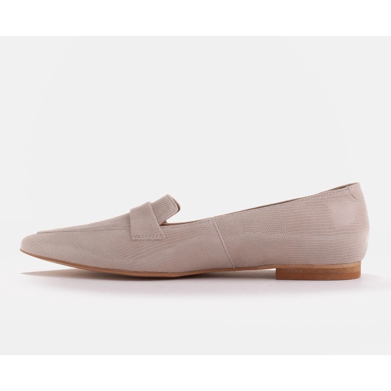 Marco Shoes Ballerine in pelle scamosciata di serpente beige 2