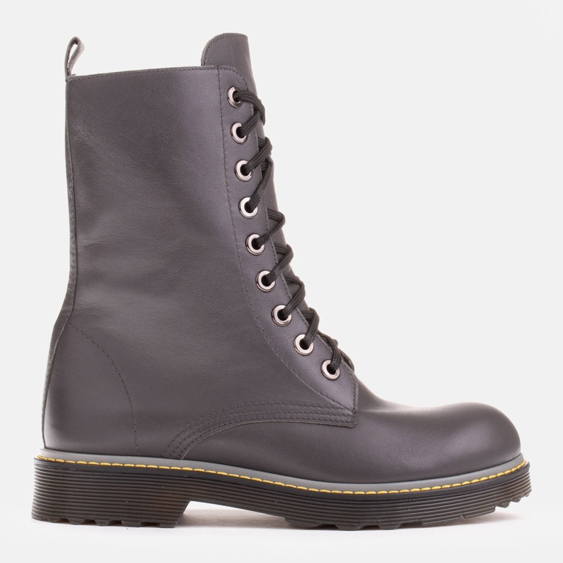 Marco Shoes Stivaletti alti, stivali legati su una suola traslucida grigio 1