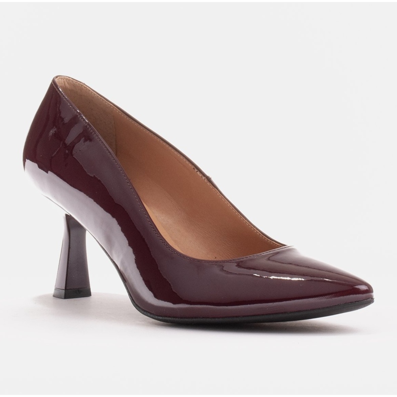 Marco Shoes Eleganti décolleté in lacca bordeaux rosso 1