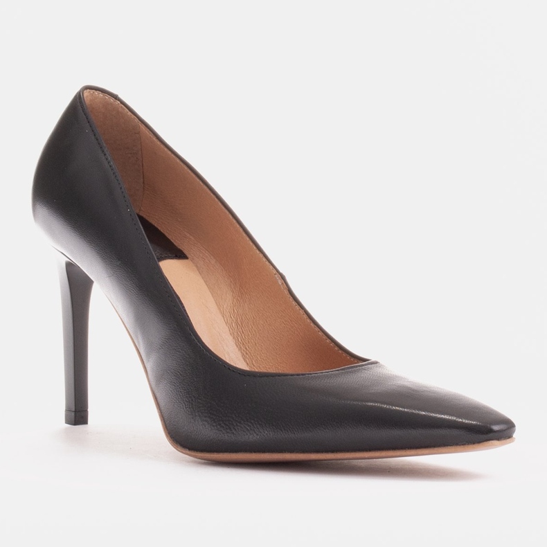 Marco Shoes Spille in pelle con una parte anteriore estesa nero 1