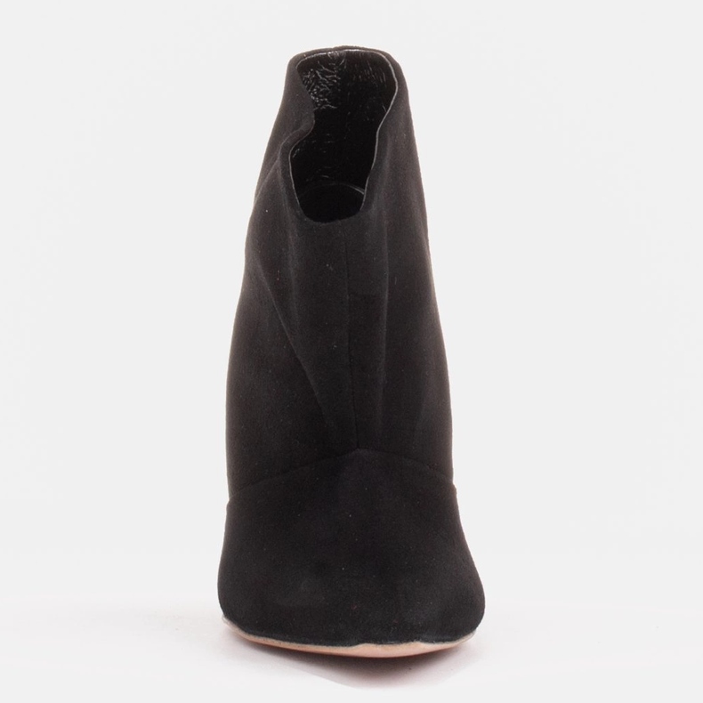 Marco Shoes Spille in pelle con una parte anteriore estesa nero 1