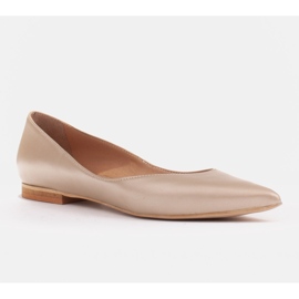 Marco Shoes Ballerine da donna con fianchi bassi d'oro 1