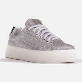 Marco Shoes Sneakers da donna con suola spessa 1958P-1207-166-1 d'argento 1