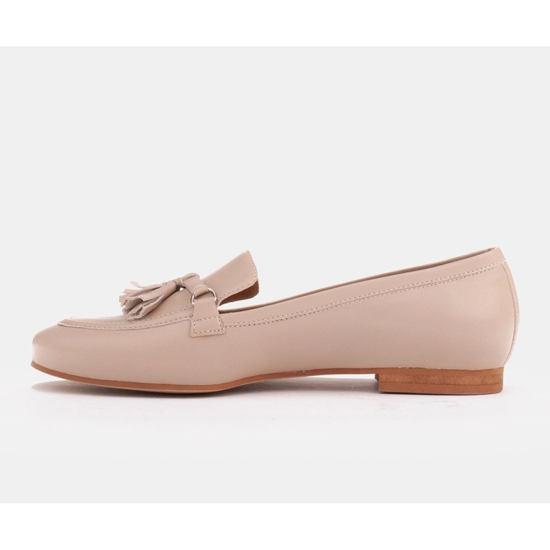 Marco Shoes Mocassini in pelle pieno fiore con decorazioni 1983P-007-1 beige 2