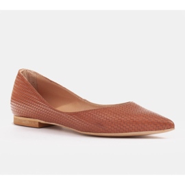 Marco Shoes Ballerine da donna con fianchi bassi marrone 1