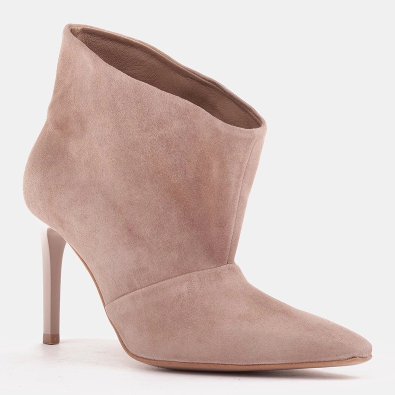 Marco Shoes Spille in pelle con una parte anteriore estesa beige 1
