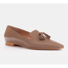 Marco Shoes Ballerine signore signore con frange beige 1