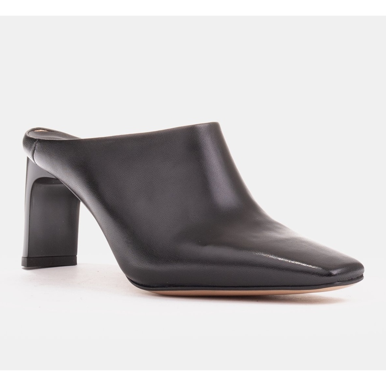 Marco Shoes Décolleté estive in pelle con schiena scoperta nero 1