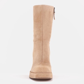 Marco Shoes Stivali Rosalia sulla piattaforma beige 1