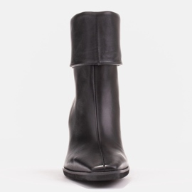 Marco Shoes Eleganti stivali Loren con collo fasciato nero 1
