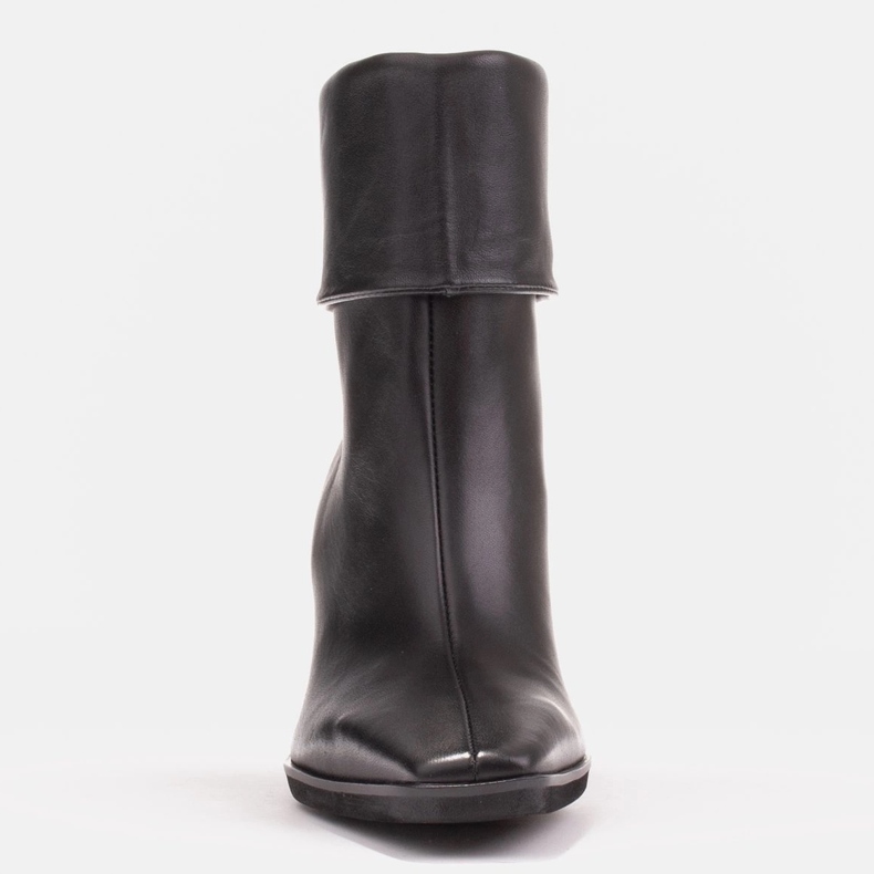 Marco Shoes Eleganti stivali Loren con collo fasciato nero 1