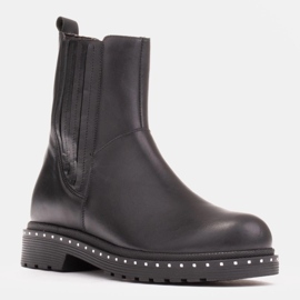 Marco Shoes Stivali Costanza con borchie argento nero 1