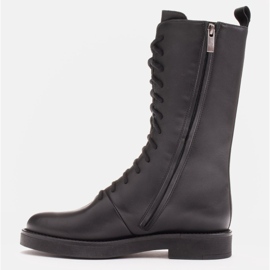 Marco Shoes Stivali stringati Lucia nero 1