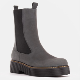 Marco Shoes Stivali Greta con gomma elastica grigio 1